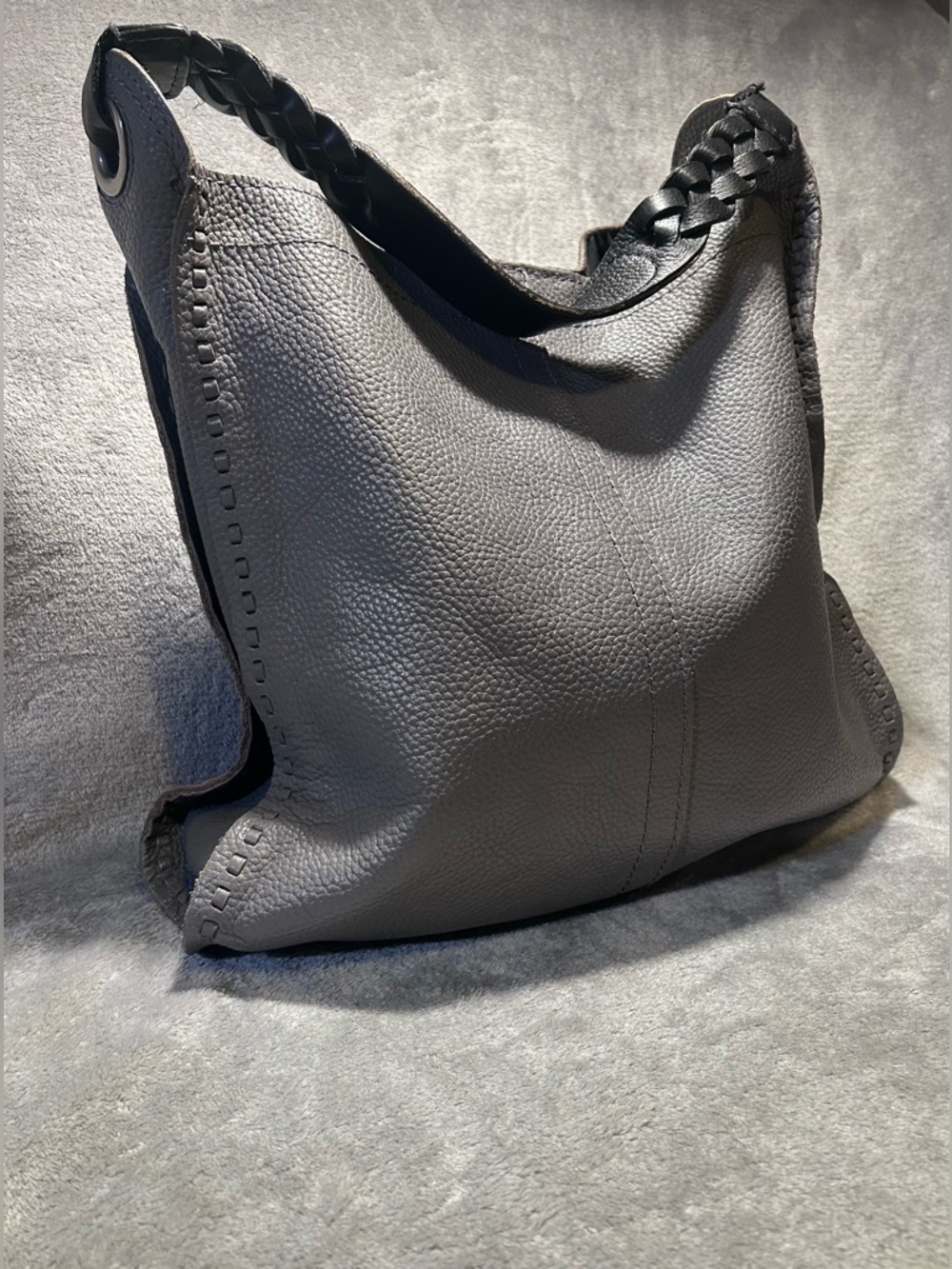 Lucky Brand Francoise Pebbled Leather Woven Strap Shoulder Bag - Picture 3 of 12